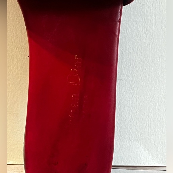 **AMPUTEE ONE SHOE ONLY Christian Dior Red LOGO Slides 38 / 8 AMPUTEE*RIGHT FOOT - Picture 8 of 9